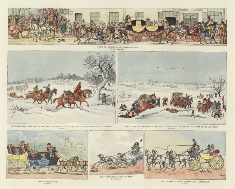 Transport by Horse and Carriage by English School