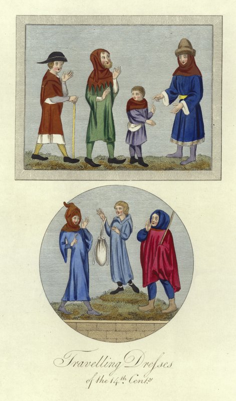 Travelling Dresses of the 14th Century by English School