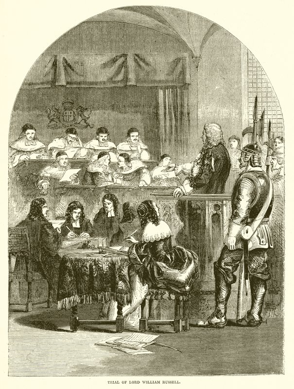 Trial of Lord William Russell by English School