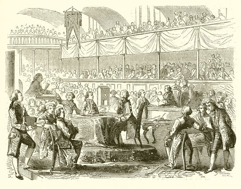 Trial of Louis XVI by English School