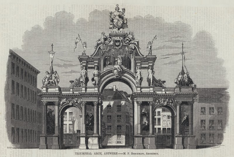 Triumphal Arch, Antwerp by English School