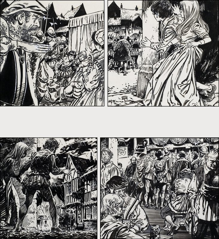 Tudor scenes by English School