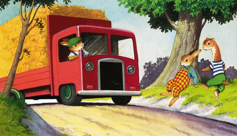 Tufty Driving Hay Van by English School