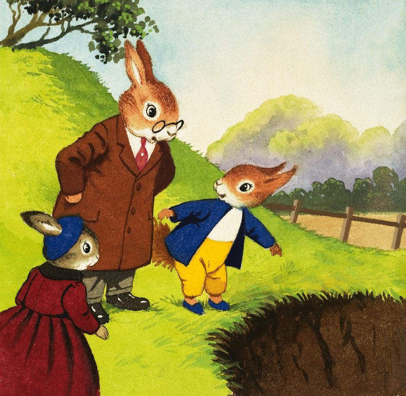 Tufty Pointing to Hole by English School