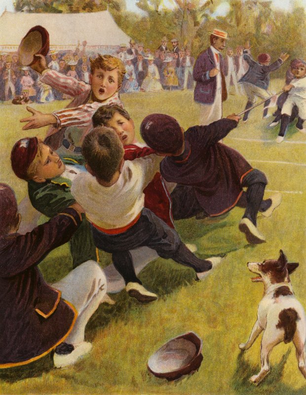 Tug of war by English School