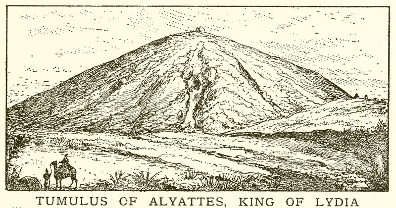 Tumulus of Alyattes, King of Lydia by English School