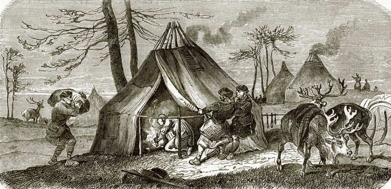 Tunguse encampment by English School