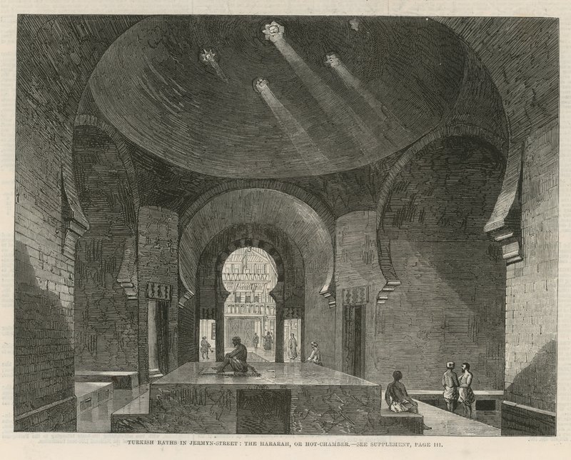Turkish Baths in Jermyn Street by English School