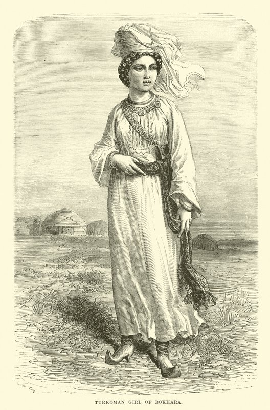 Turkoman Girl of Bokhara by English School