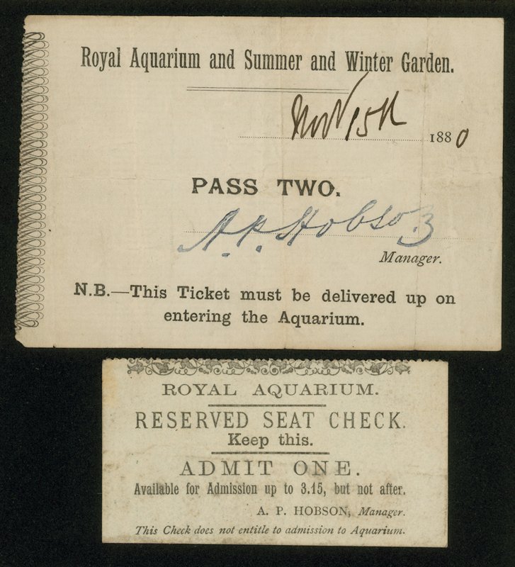 Two Tickets for the Royal Aquarium by English School
