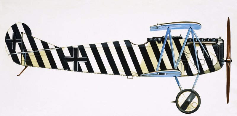 Unidentified biplane by English School