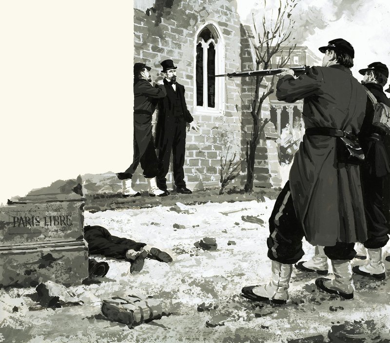 Unidentified Man Facing the Firing Squad by English School