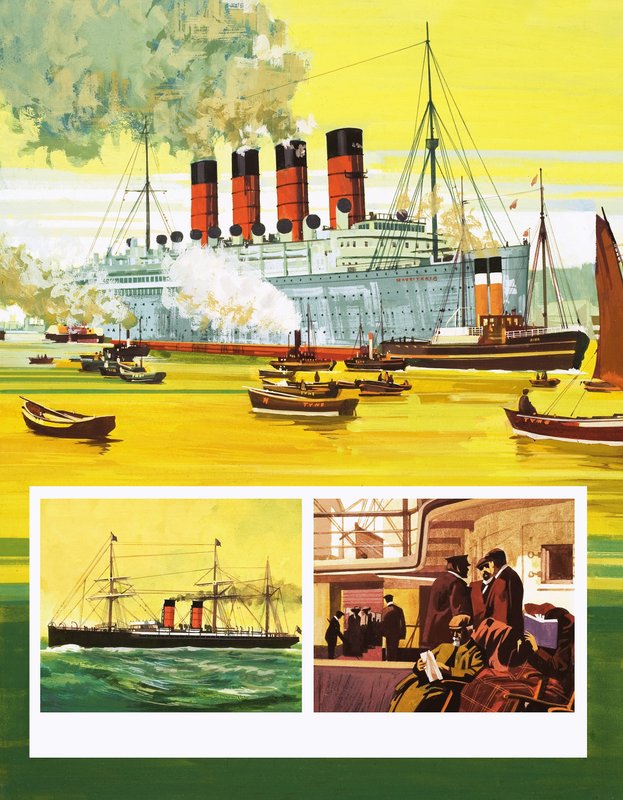 Unidentified passenger liner by English School