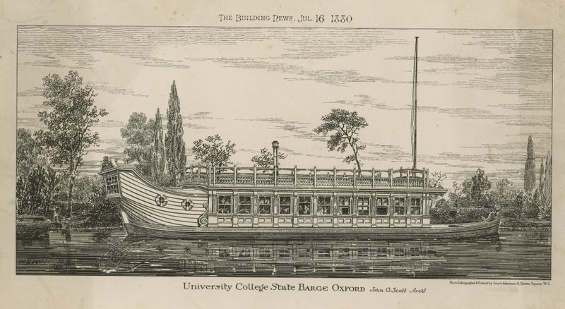 University College State Barge by English School