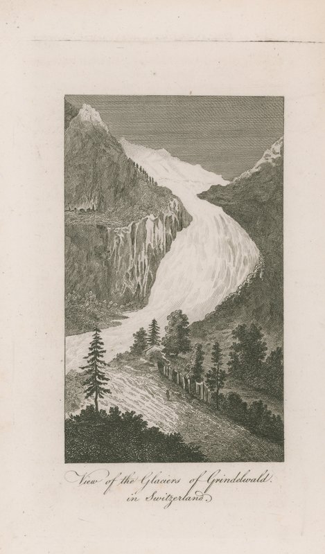 View of the Glaciers of Grindelwald by English School