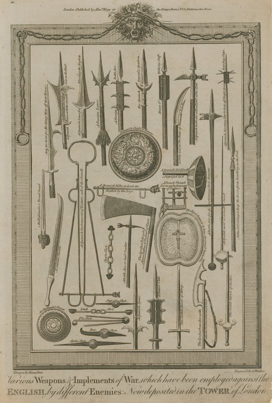Various Weapons and Implements of War by English School