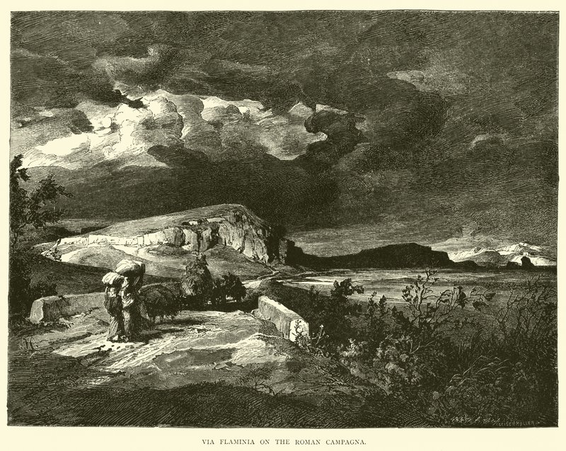 Via Flaminia on the Roman Campagna by English School