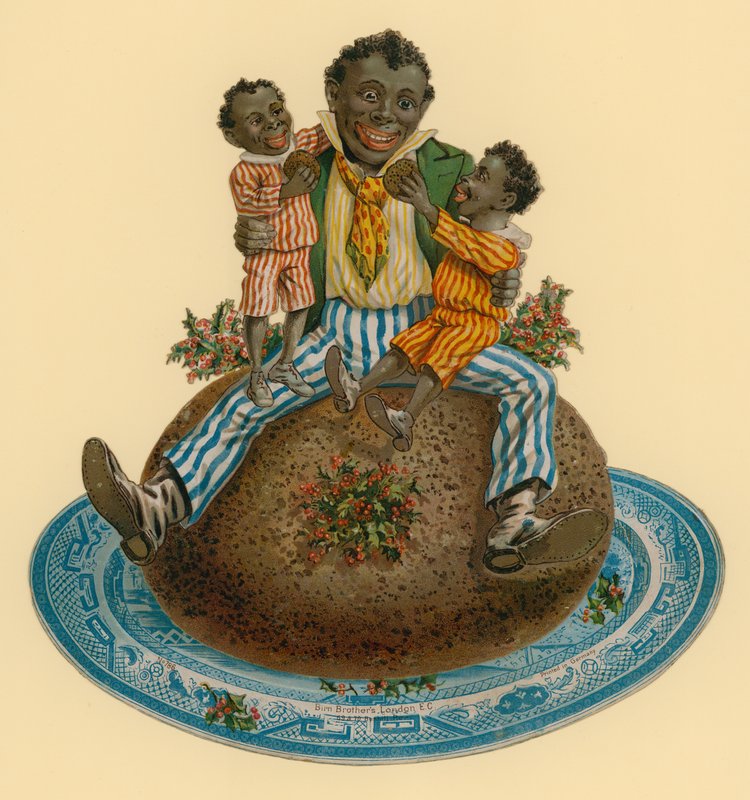 Victorian Christmas Pudding Illustration by English School