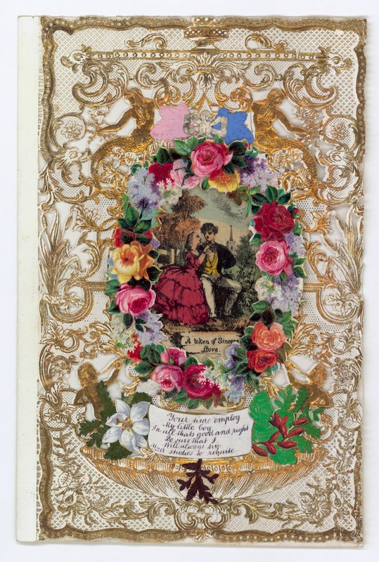 Victorian Valentine Card by English School