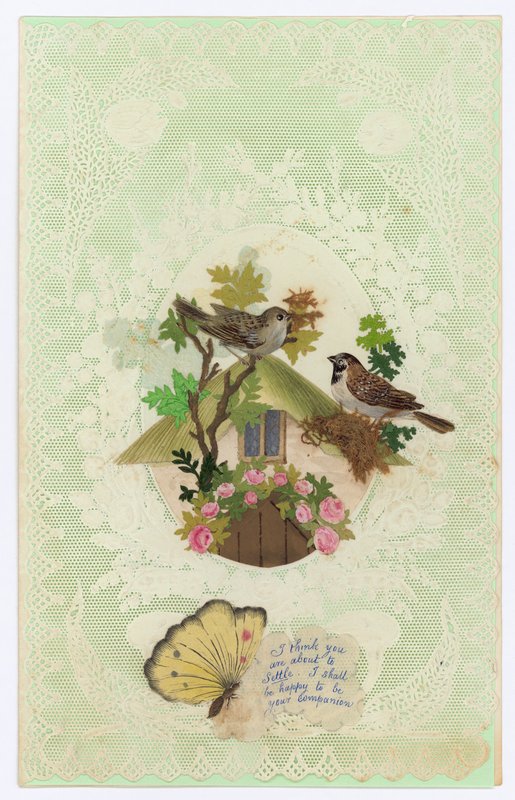 Victorian Valentine Card by English School