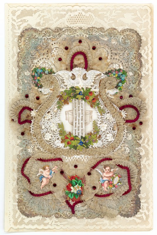 Victorian Valentine Card by English School
