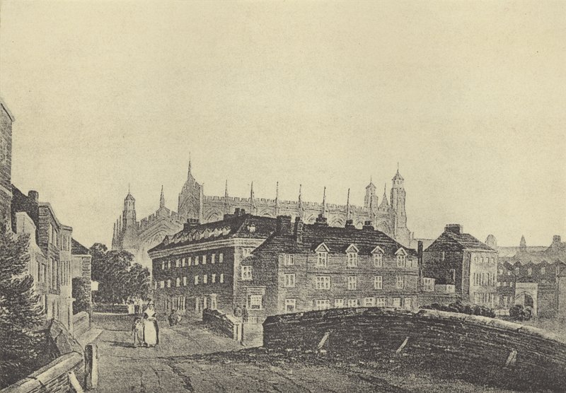 View from Old Barnes Pool Bridge by English School