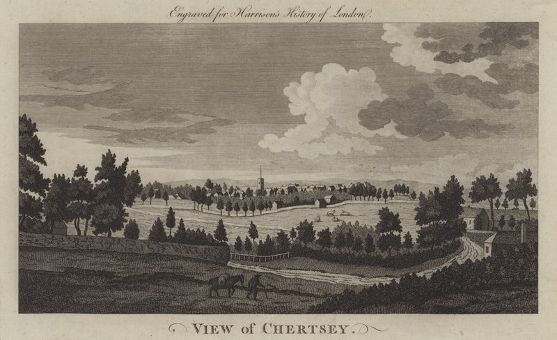View of Chertsey, Surrey by English School