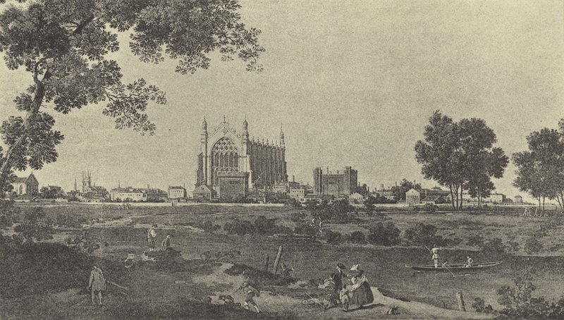 View of Eton College, c 1747 (engraving) by English School