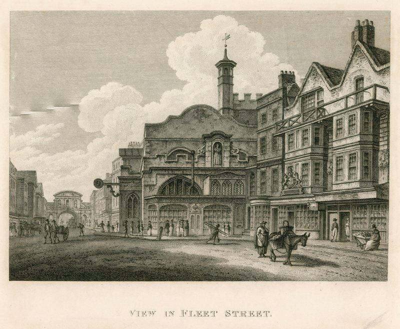 View of Fleet Street, London by English School