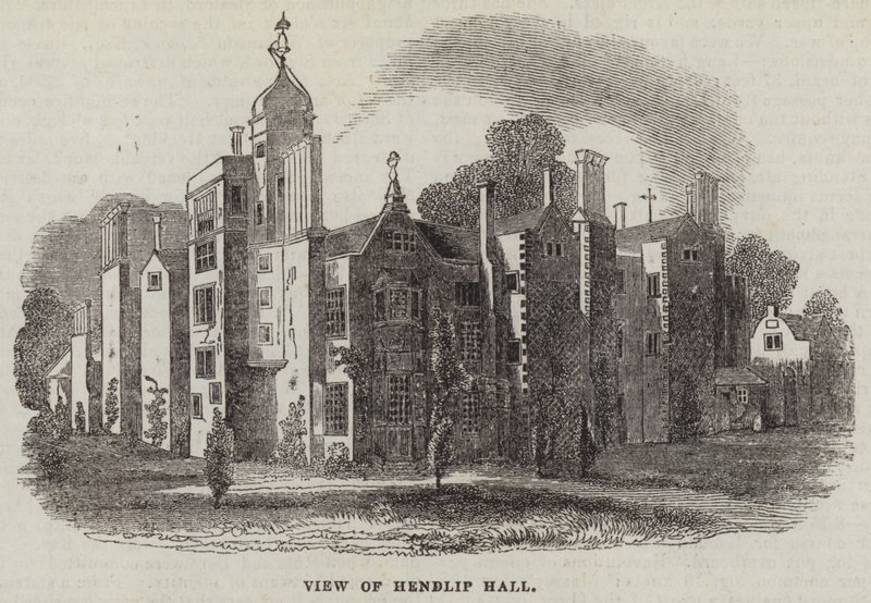 View of Hendlip Hall by English School