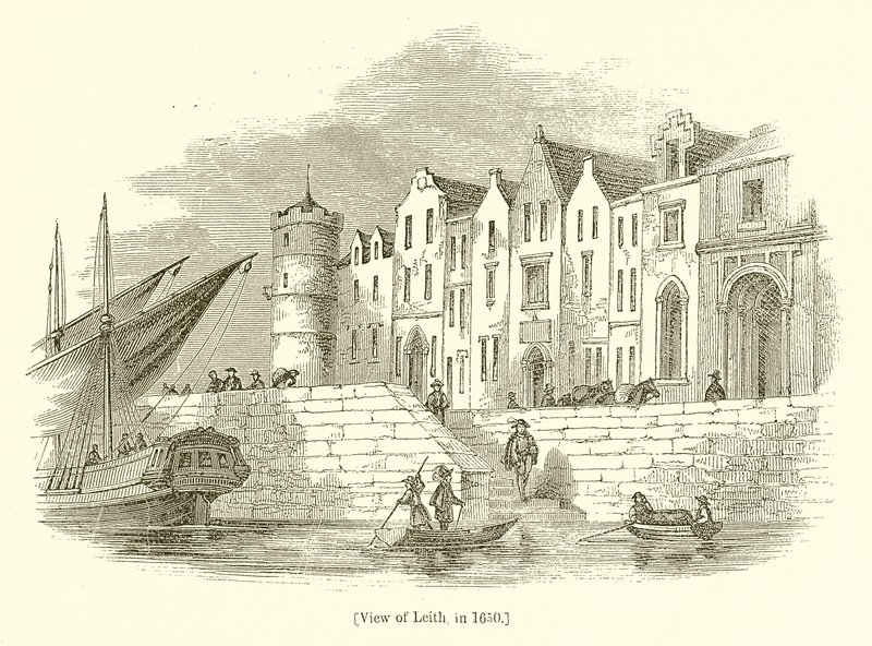 View of Leith, in 1650 by English School