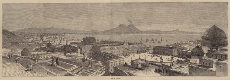 View of Naples by English School