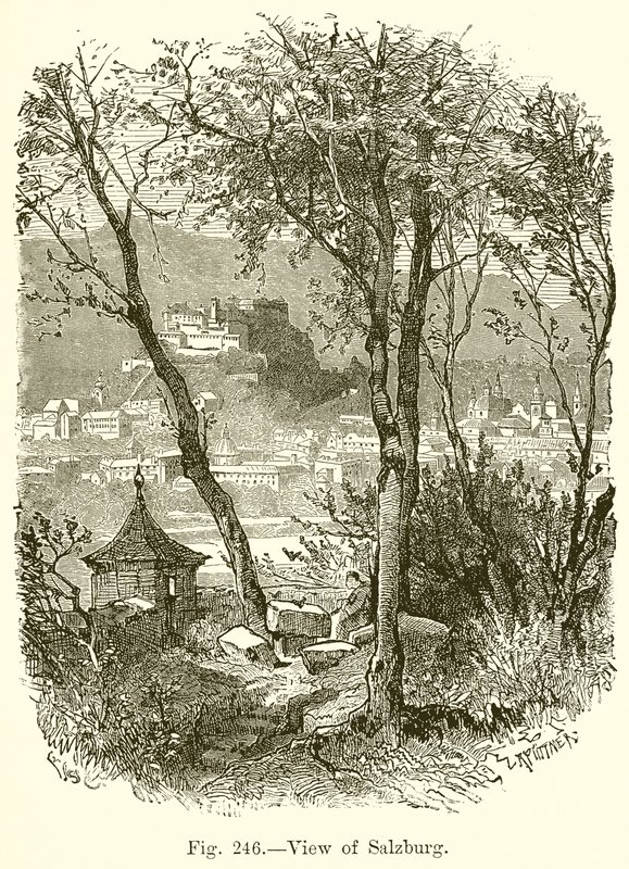 View of Salzburg by English School