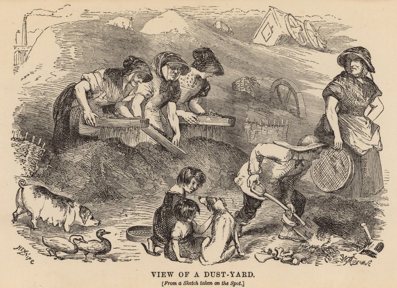 View of a Dust Yard by English School