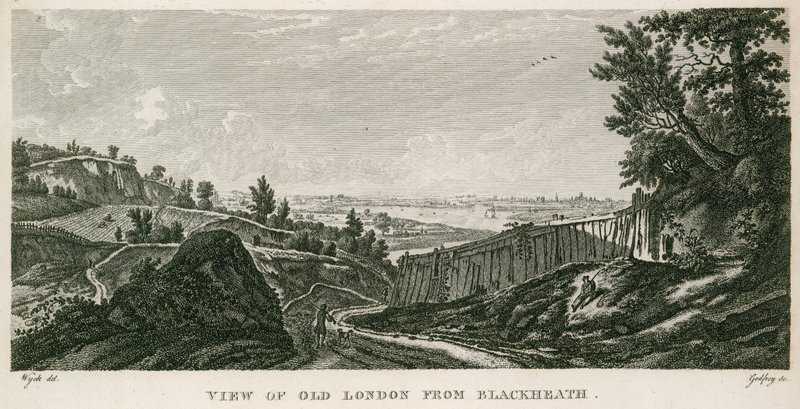 View of old London from Blackheath by English School