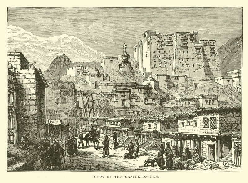 View of the Castle of Leh by English School