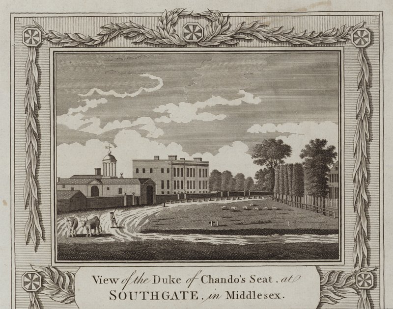 View of the Duke of Chandos Seat by English School