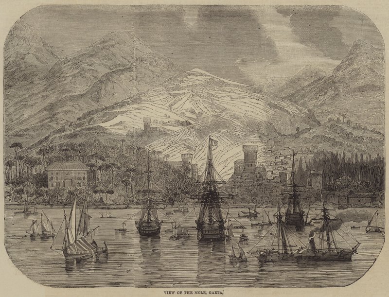 View of the Mole, Gaeta by English School