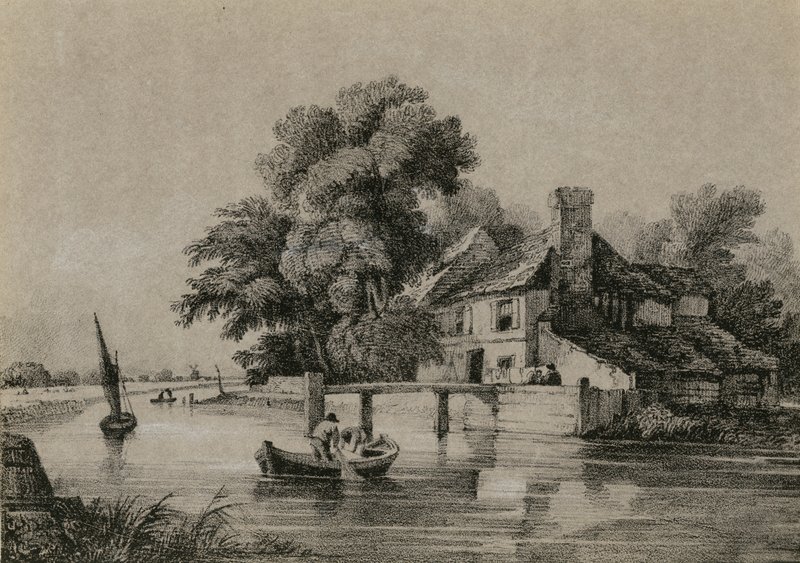 View of the River Lee by English School