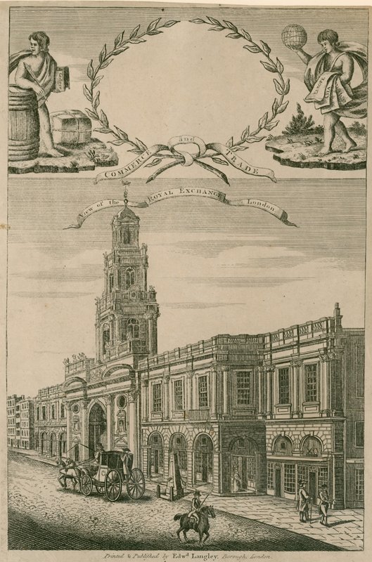 View of the Royal Exchange, London by English School