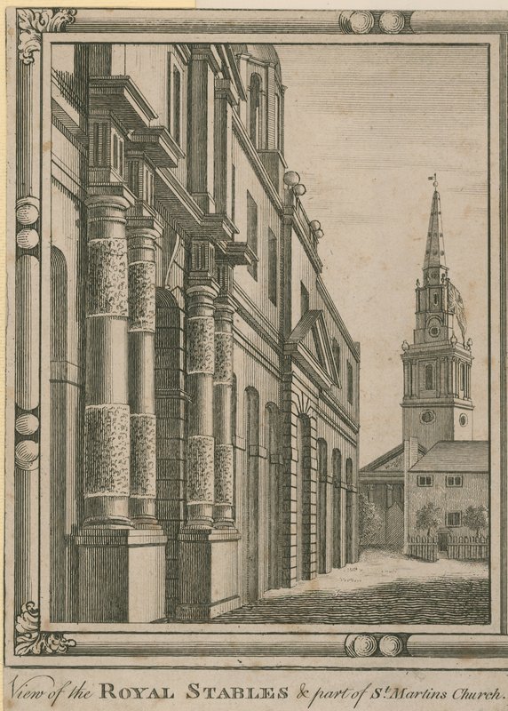 View of the Royal Stables by English School