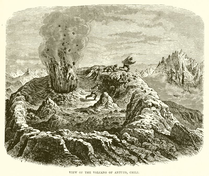 View of the Volcano of Antuco, Chile by English School