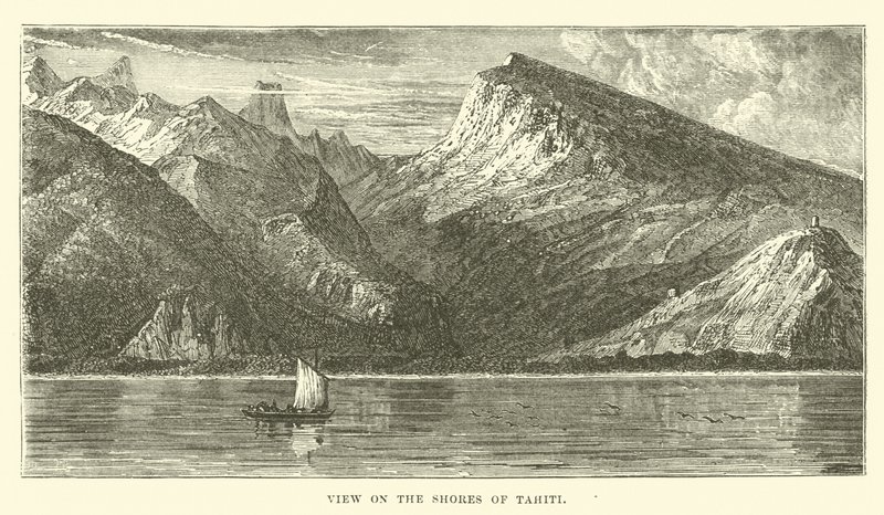 View on the Shores of Tahiti by English School