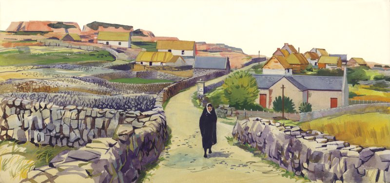 Village on the Isle of Arran by English School