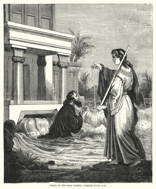Vision of the Holy Waters, Ezekiel XLVII by English School