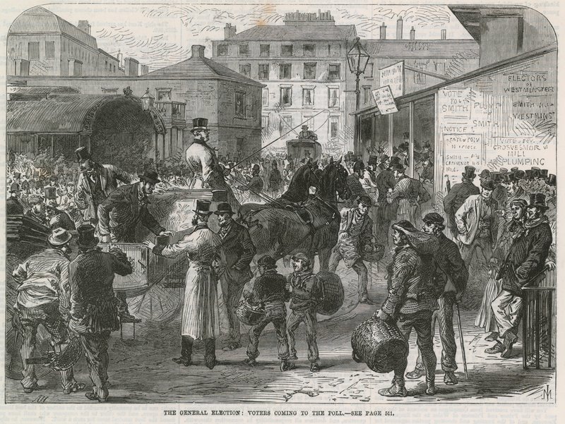 Voters Coming to the Poll by English School
