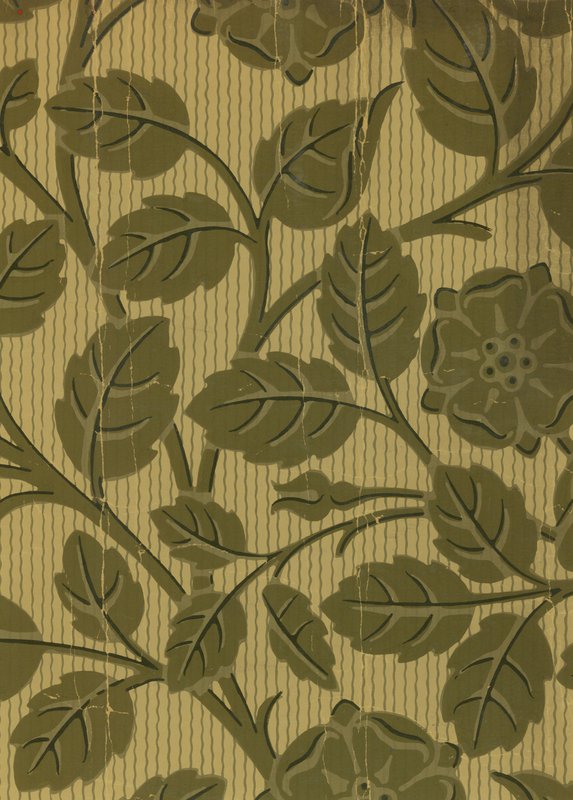 Wallpaper from the home of Thomas Carlyle by English School