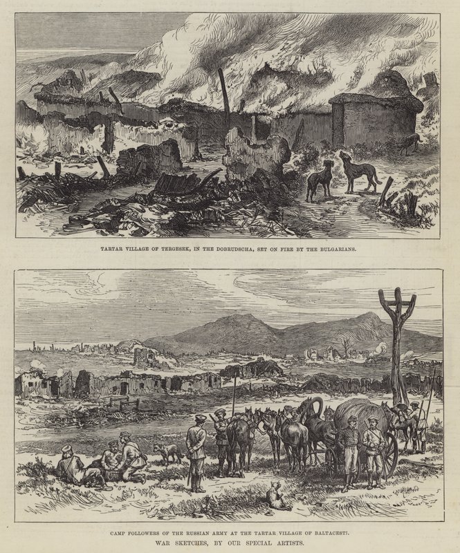 War Sketches by English School