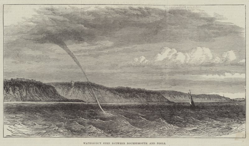 Waterspout Seen Between Bournemouth and Poole (engraving) by English School