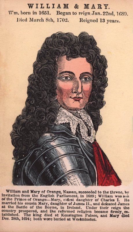 William and Mary by English School